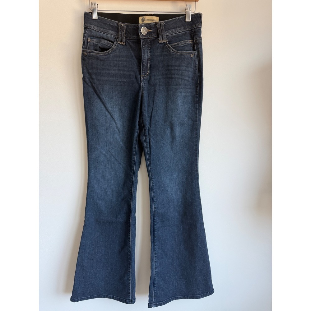 Democracy Flare Jeans Dark Wash Denim Ab Technology Boho Minimalist Size 6